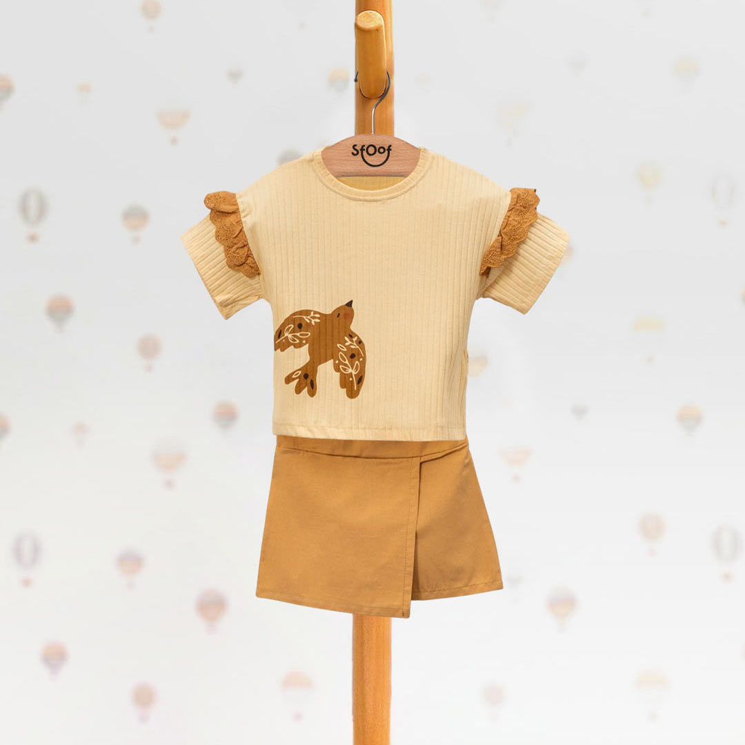 Cotton Skort & Shirt (2pcs) 3-6y