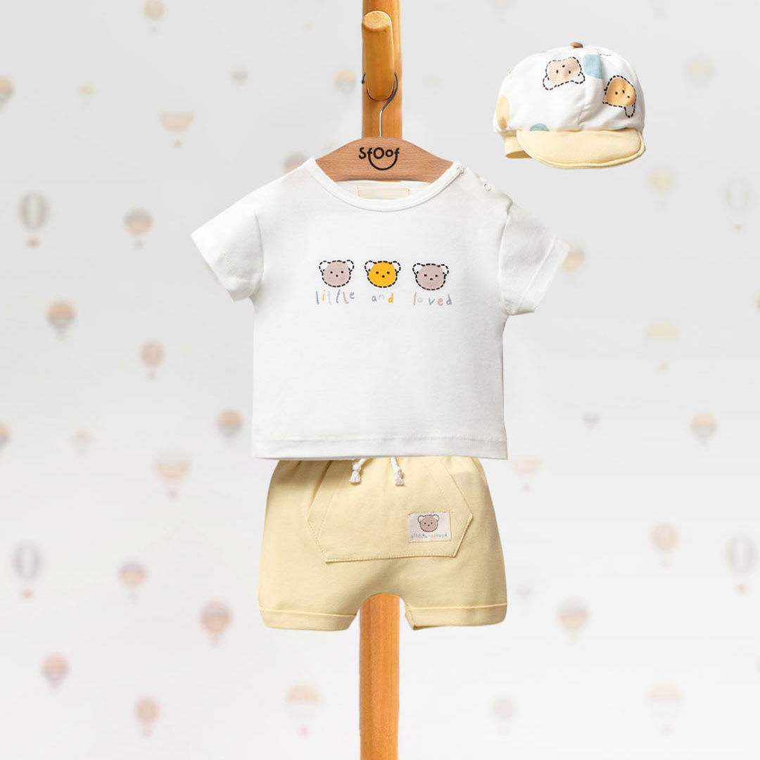 Little & Loved Cotton Set with Hat (3pcs) 9-18m