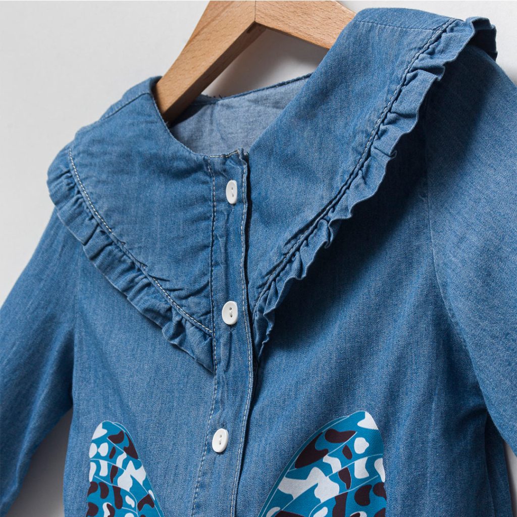 Butterfly Denim Shirt 5-7y