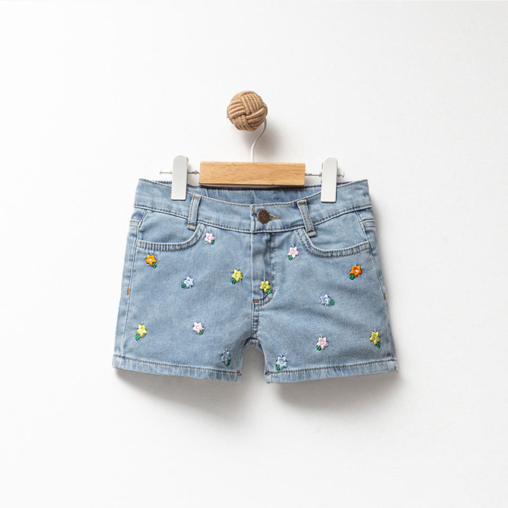 Embroidered Denim Shorts 1-8y
