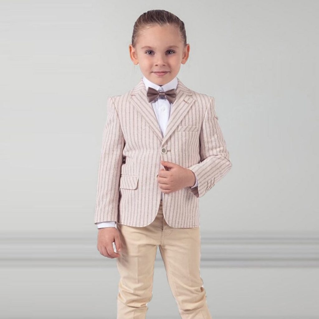 Suit Set: Shirt, Bow Tie, Blazer, & Pants (4pcs) 1-8y
