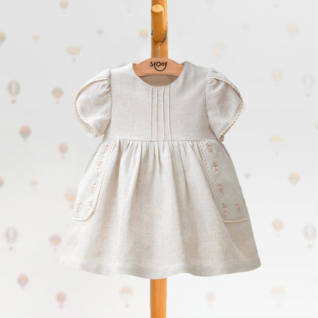 Embroidered Linen Dress 6-24m