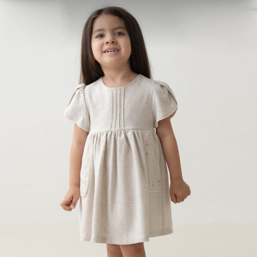 Embroidered Linen Dress 6-24m