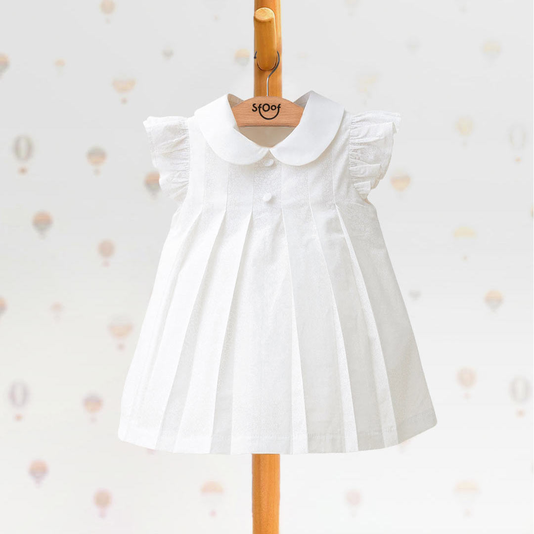 Plisse Dress with collar 6-24m