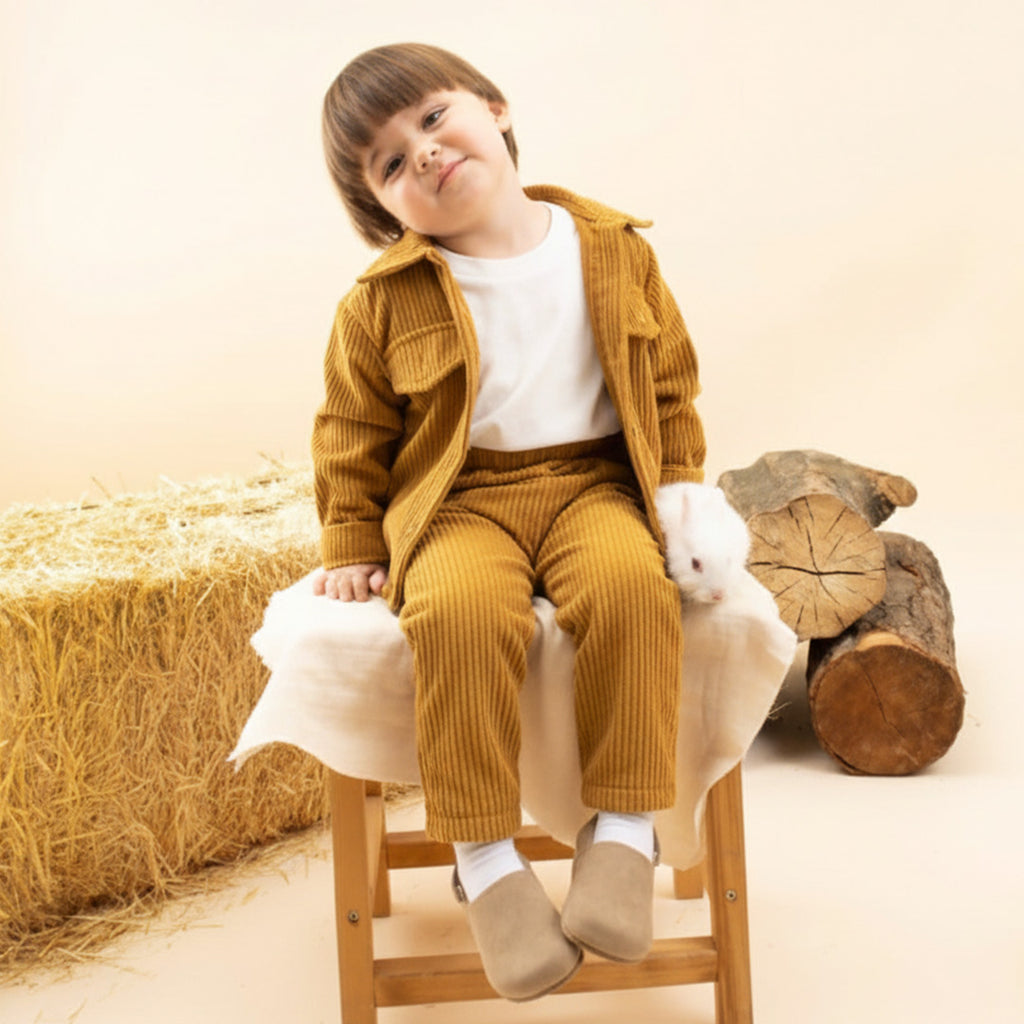 Ribbed Velvet Set (2pcs) 1-4y