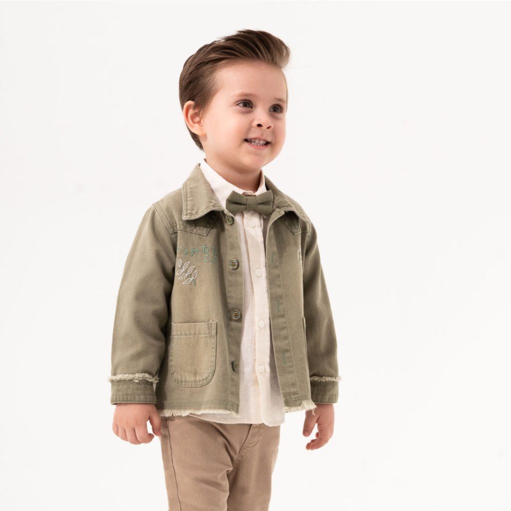 Shirt, Bowtie, Denim Jacket, & Pants (4pcs) 2-5y