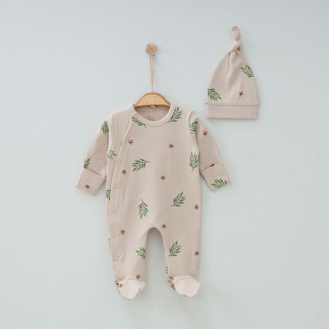 Leaves Overall with Hat (2pcs) 3-6m