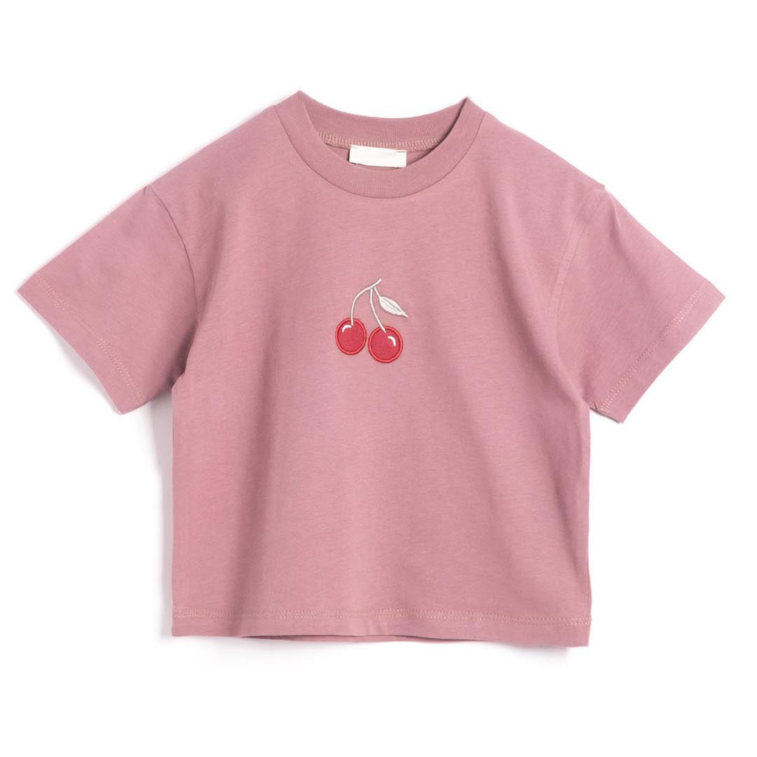 Cherry Cotton T-shirt in Purple 2-6y