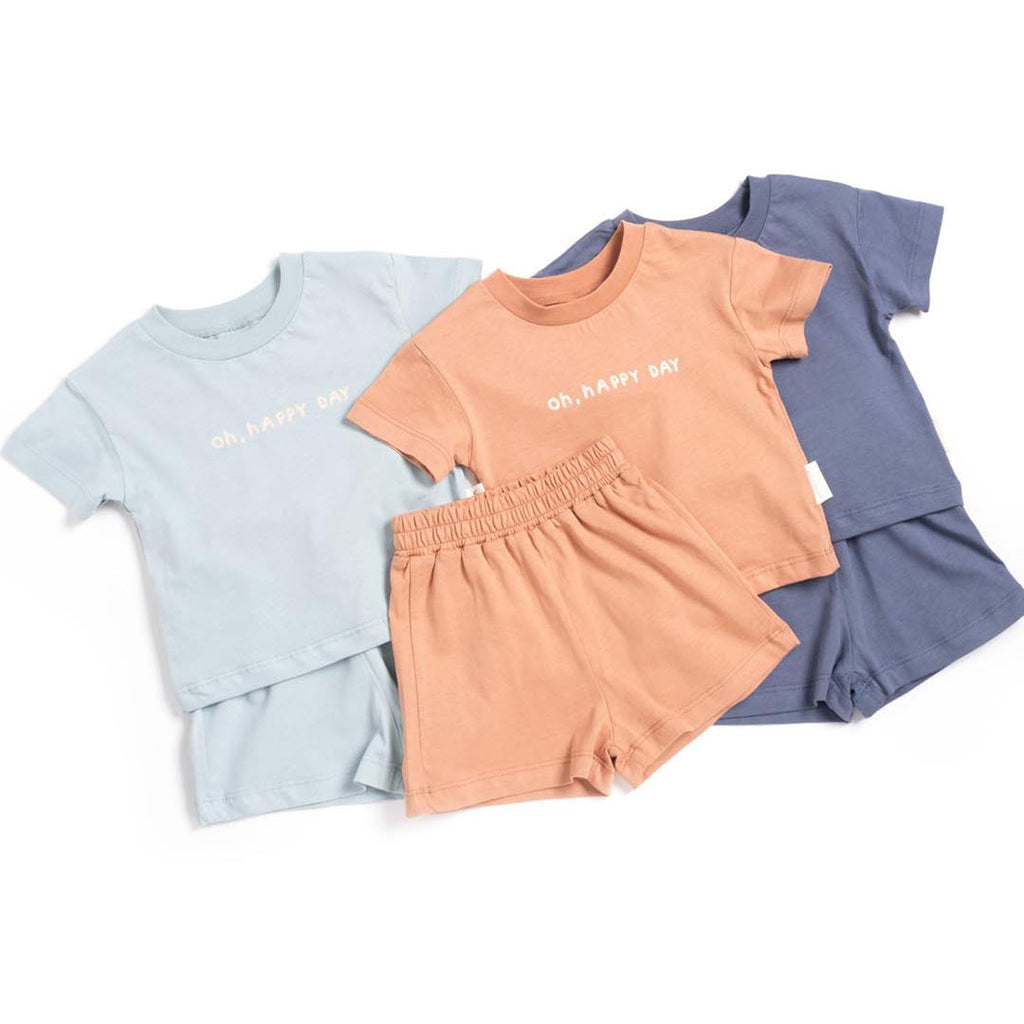 Unisex Happy Day Cotton Set in Brown (2pcs) 1-4y