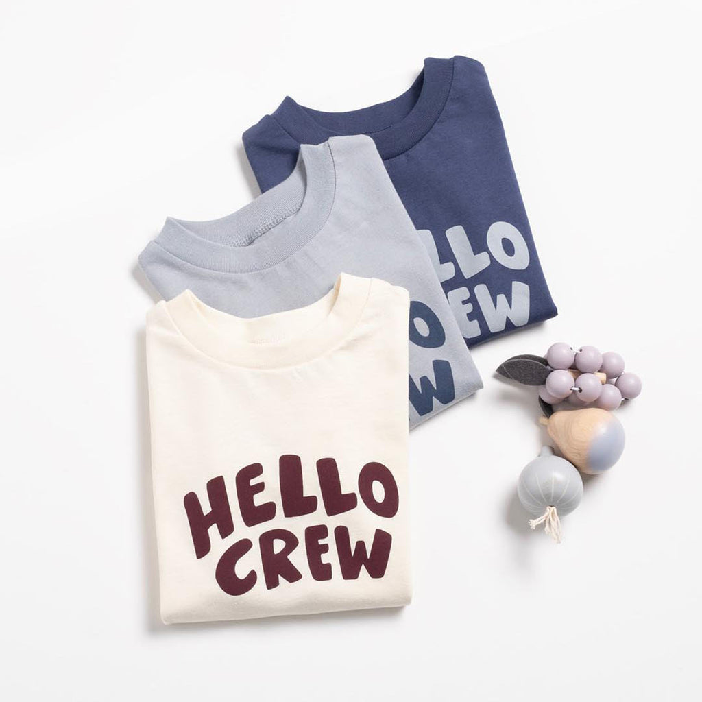 Unisex Hello Crew Cotton Set (2pcs) 1-4y