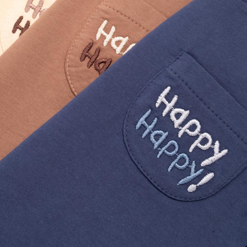 Unisex Happy Cotton Set in Blue (2pcs) 1-4y