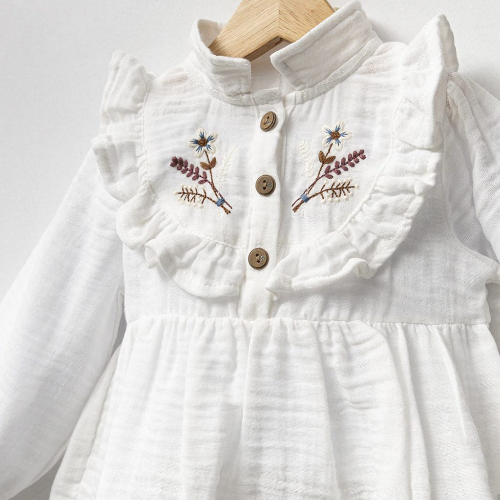 Embroidered Muslin Shirt & Pants (2pcs) 1-4y