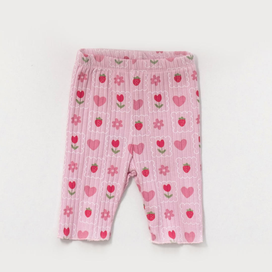 Ribbed Cotton Cropped Leggings 9-24m