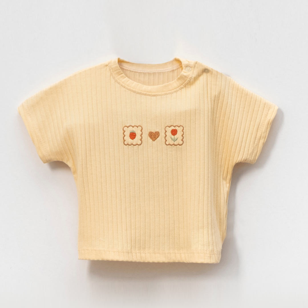 Embroidered Cotton T-Shirt 9-24m