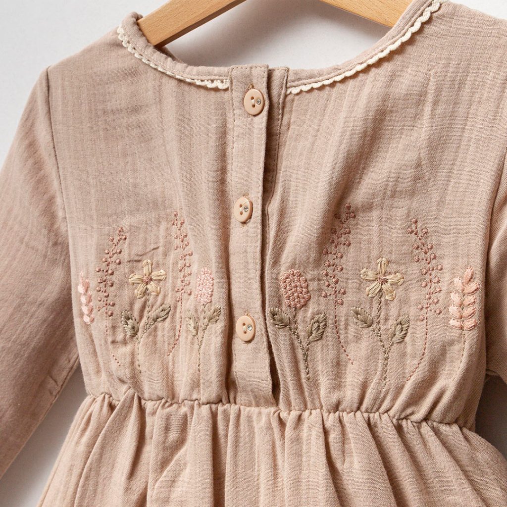 Embroidered Muslin Dress 5-8y