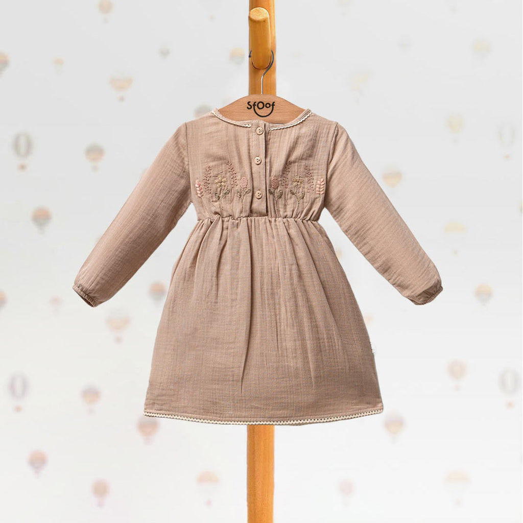 Embroidered Muslin Dress 5-8y