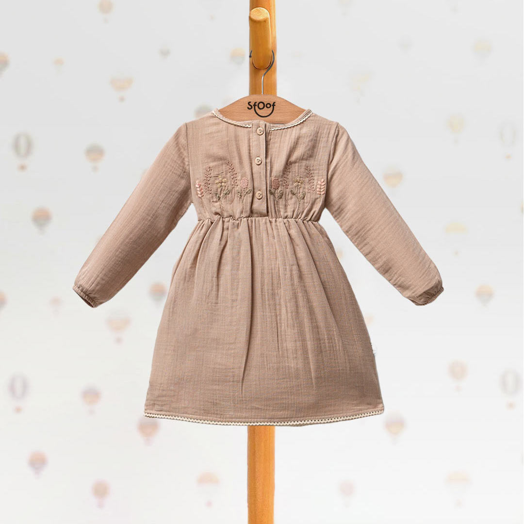 Embroidered Muslin Dress 5-8y
