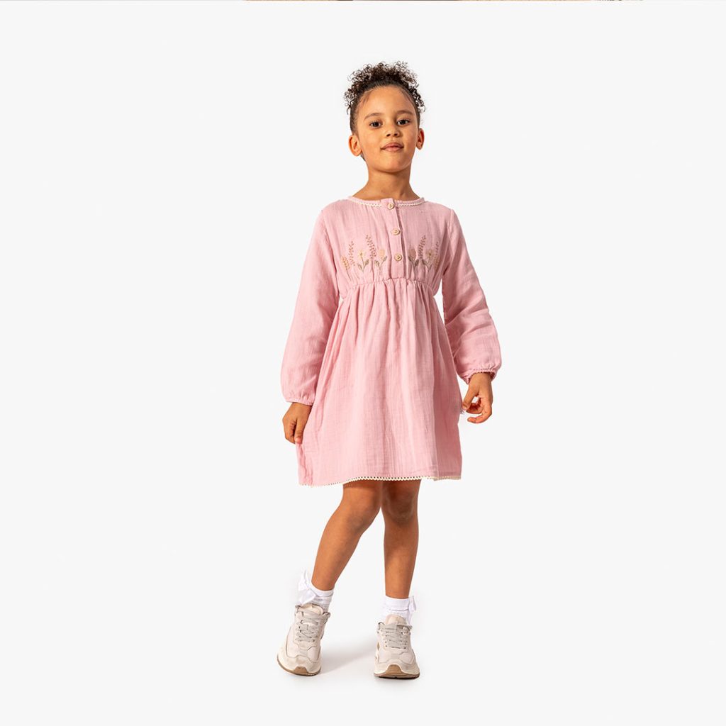 Embroidered Muslin Dress 5-8y
