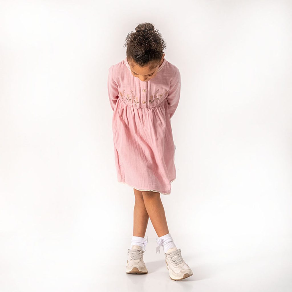 Embroidered Muslin Dress 5-8y