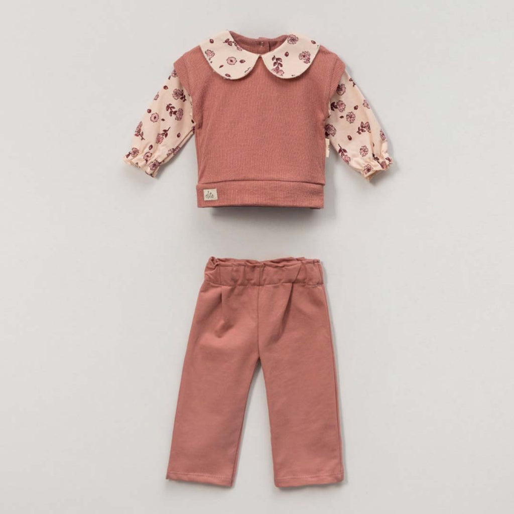 Flower Set with Collar (2pcs) 3-6y