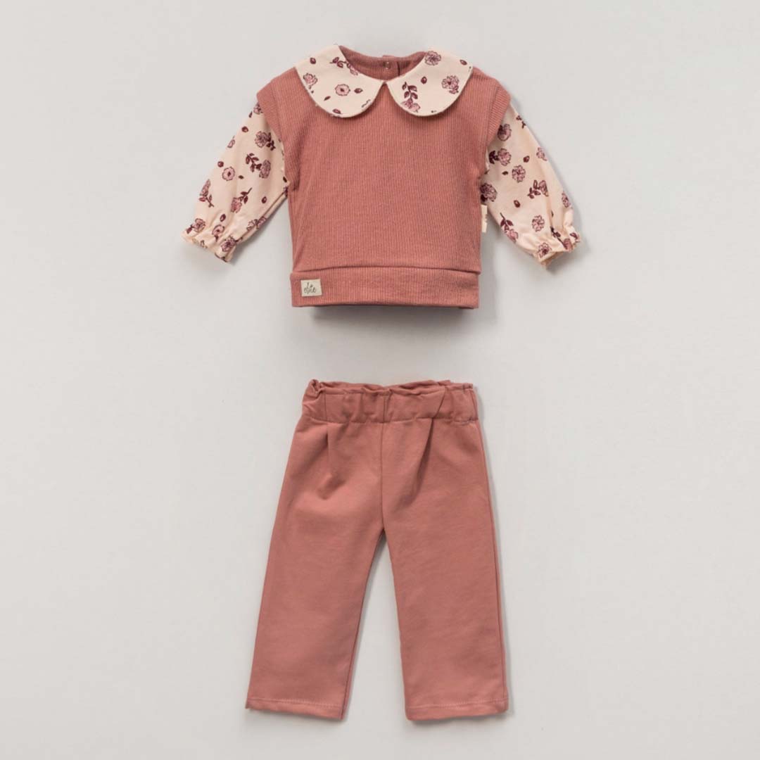 Flower Set with Collar (2pcs) 3-6y