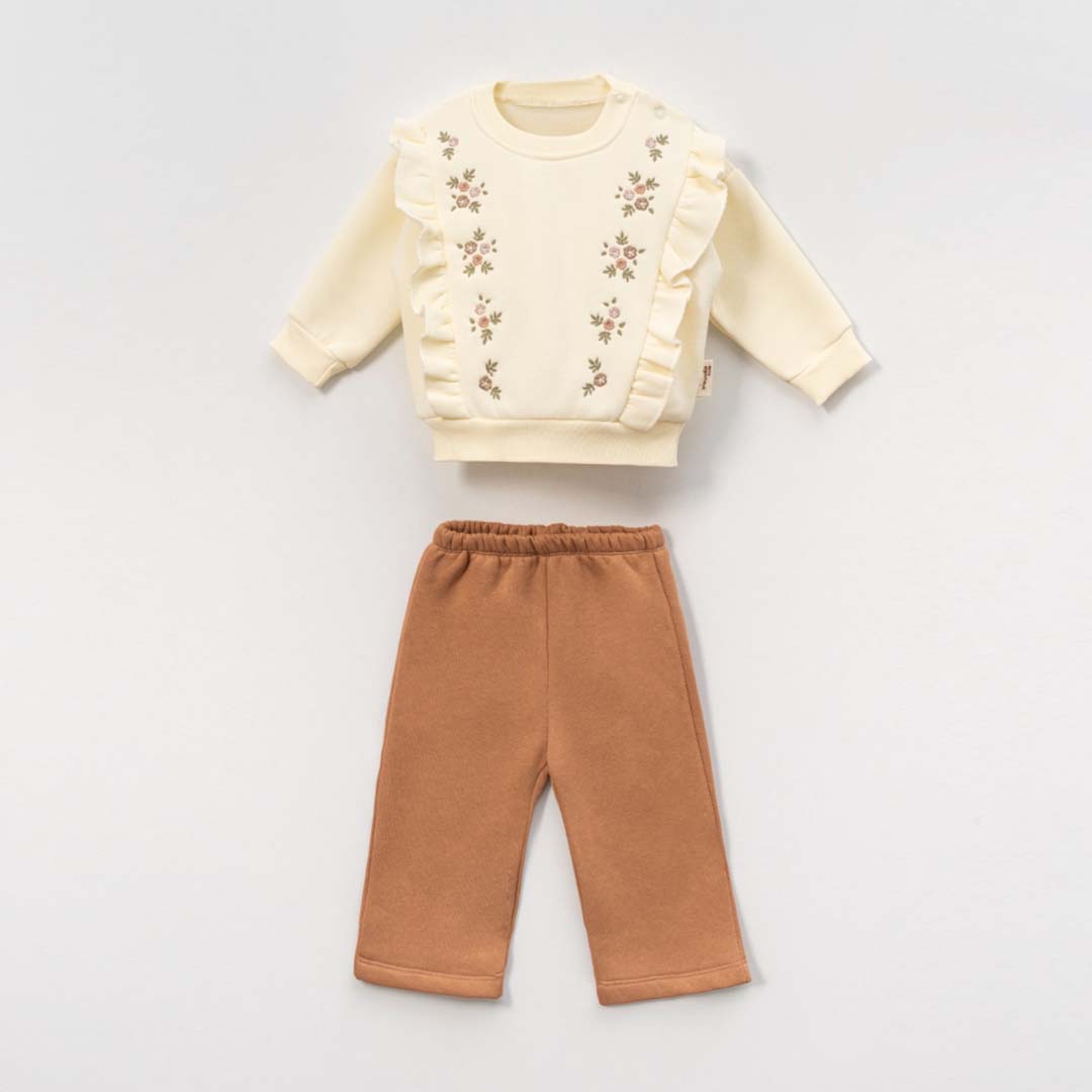 Thick Fleece Embroidered Set (2pcs) 9-24m