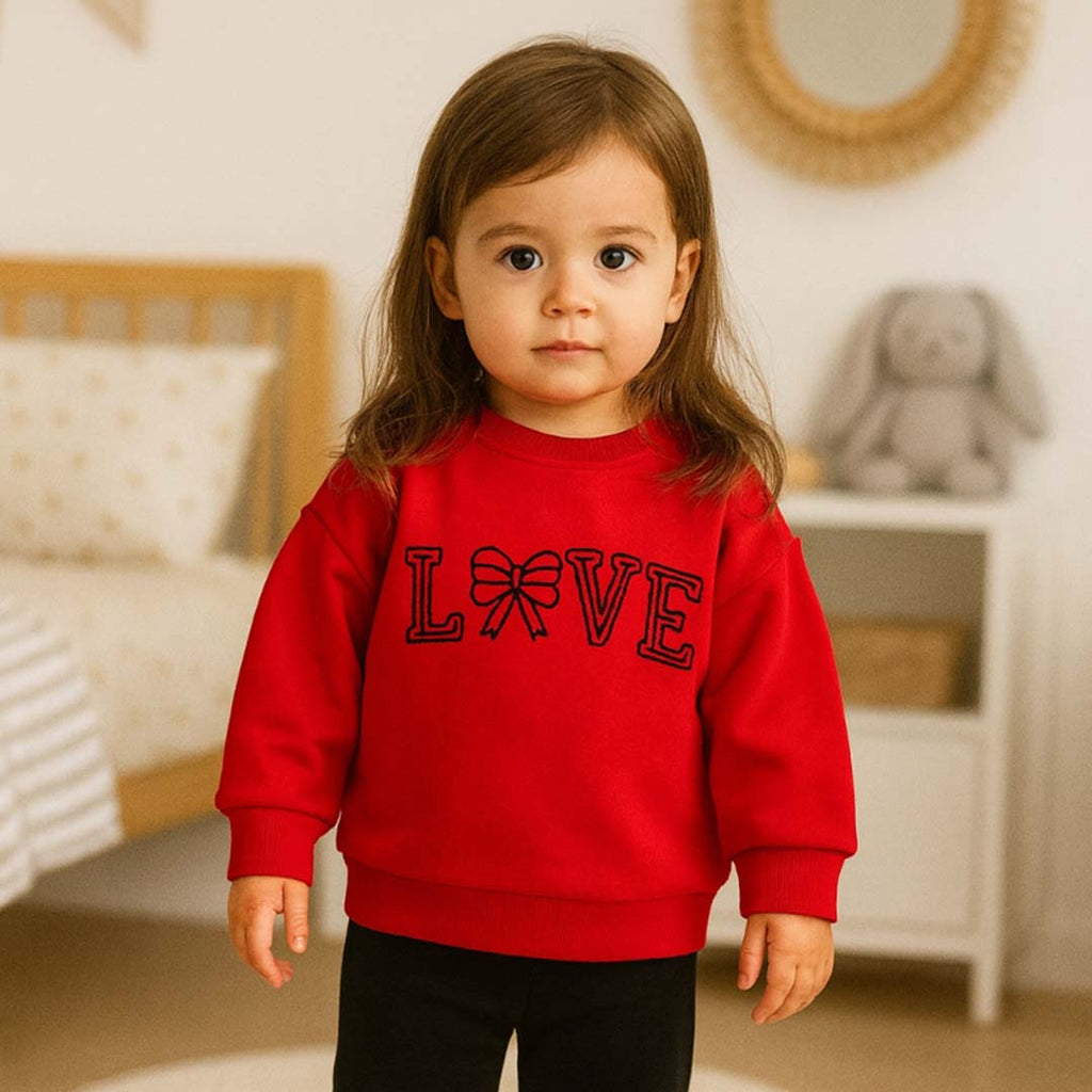Thick Fleece Love Embroidered Set (2pcs) 9-24m