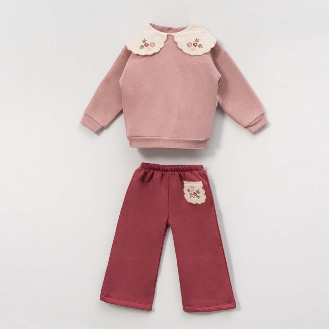 Thick Fleece Embroidered Set (2pcs) 3-6y