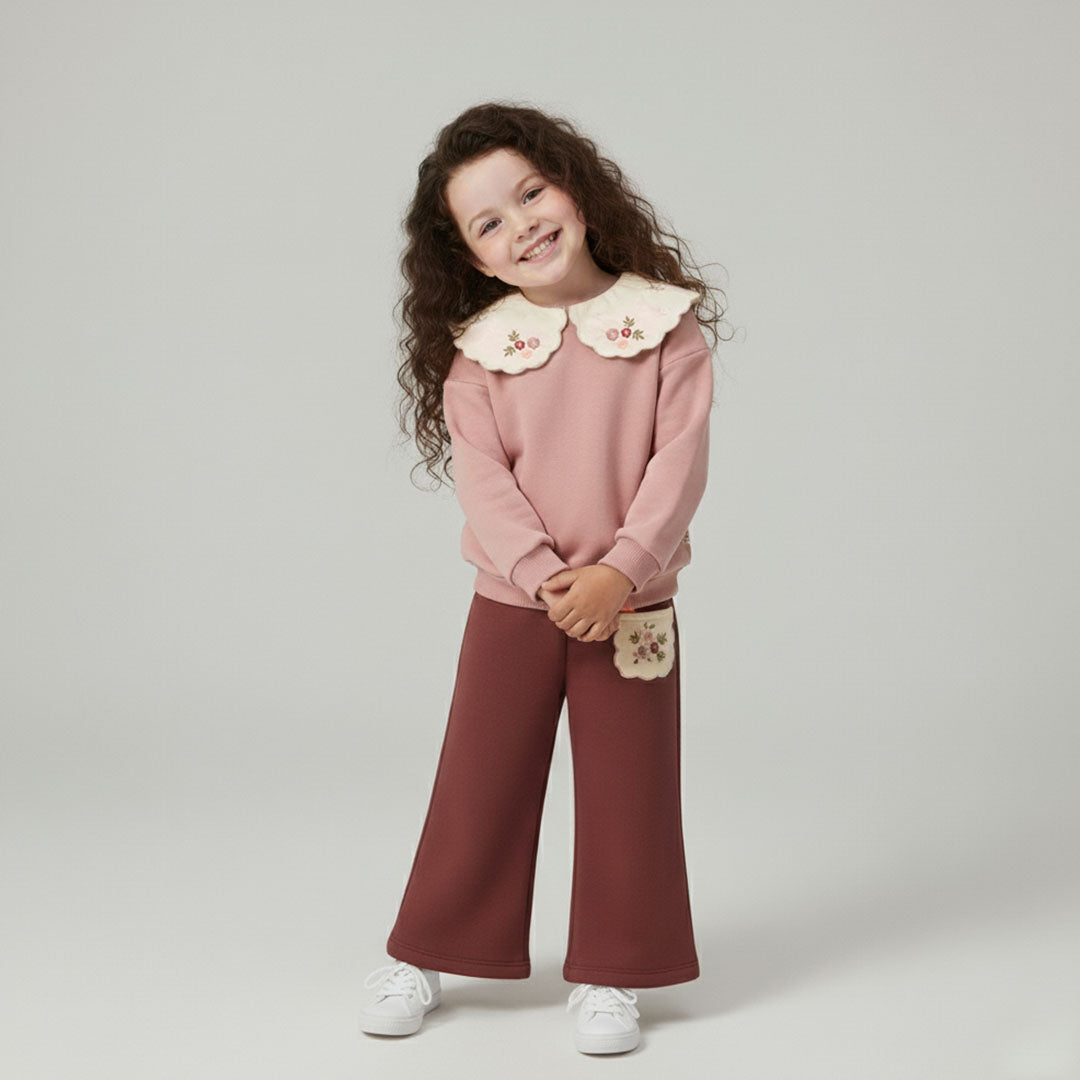 Thick Fleece Embroidered Set (2pcs) 3-6y