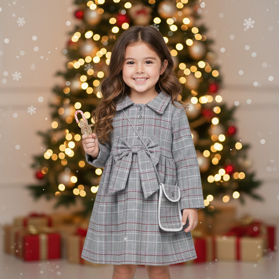 Grey Dress & Bag (2pcs)