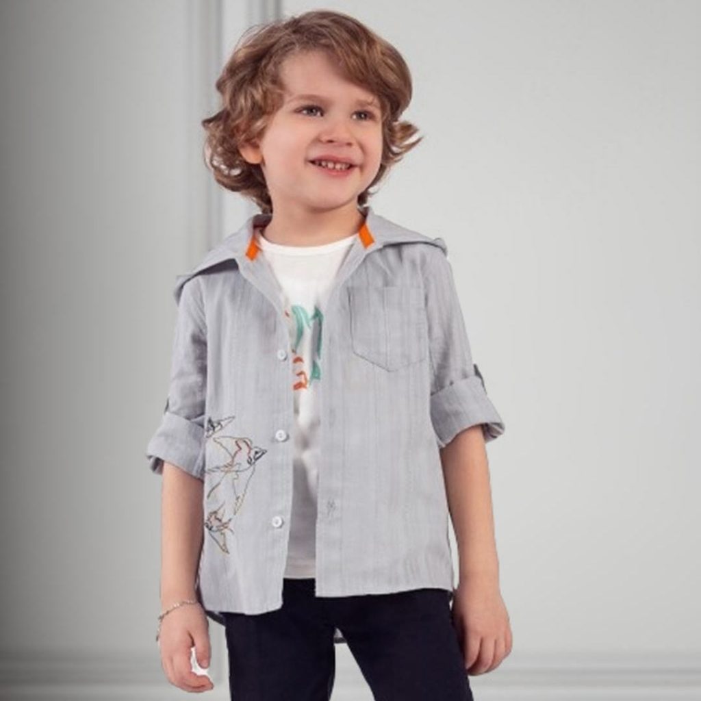 T-shirt, Shirt, & Pants (3pcs) 1-8y