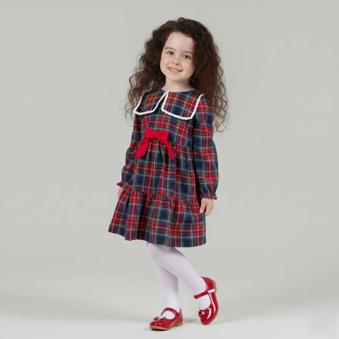 Plaid Christmas Dress 3-6y