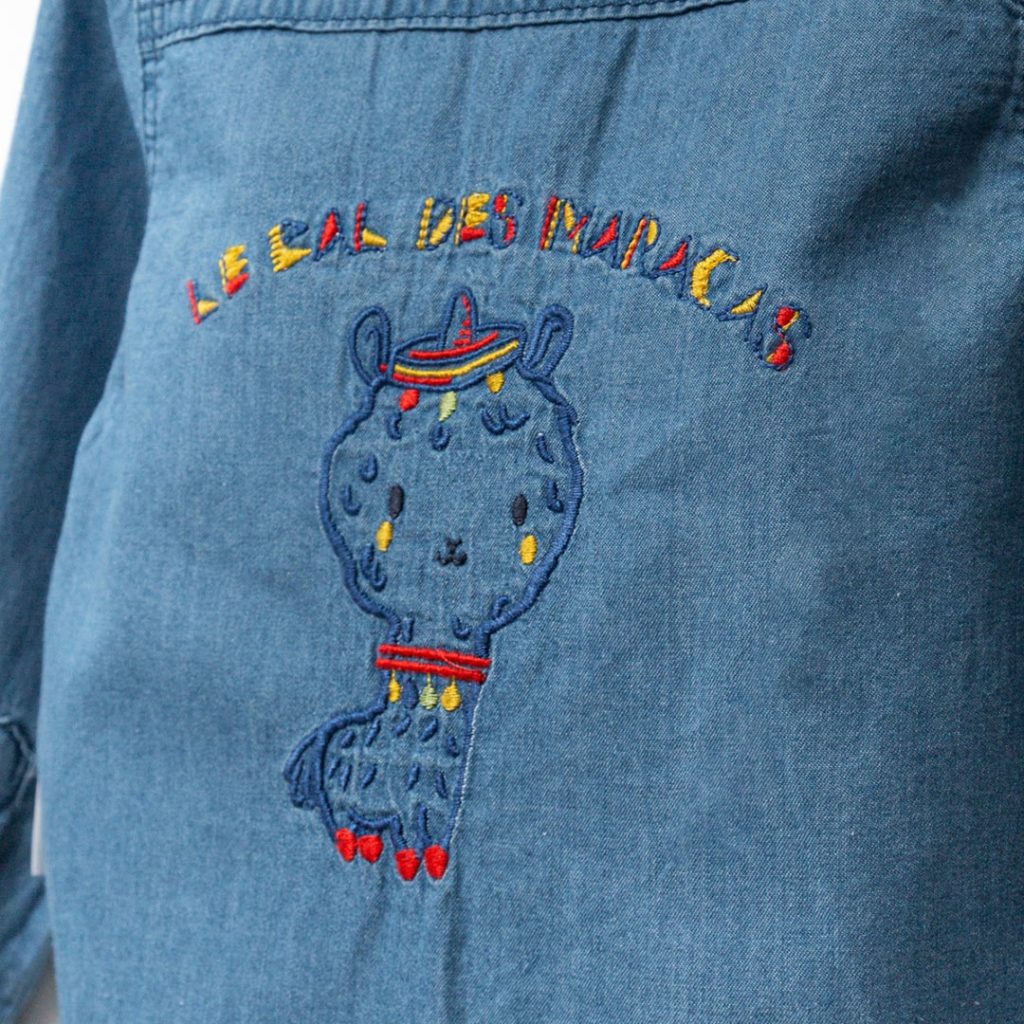 Unisex Denim Embroidered Shirt 1-4y