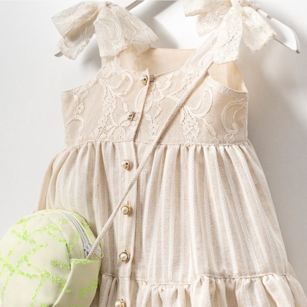 Dress with Lace & Crossbody Bag (2pcs) 2-5y