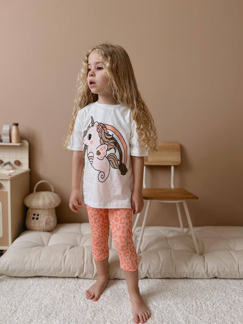 Cropped Leggings Unicorn Set