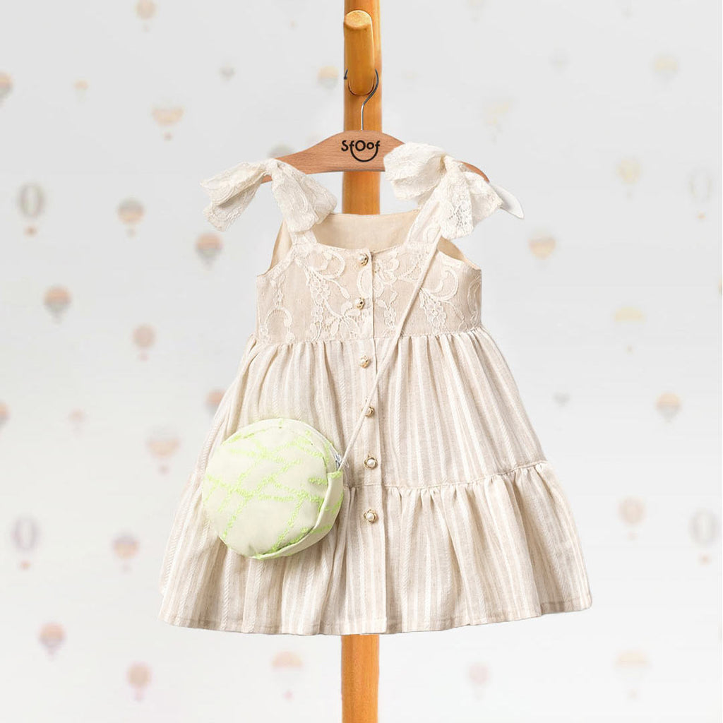 Dress with Lace & Crossbody Bag (2pcs) 2-5y