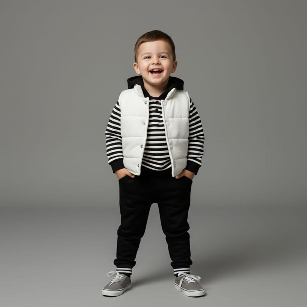 Unisex Striped Set with Vest (3pcs) 2-4y