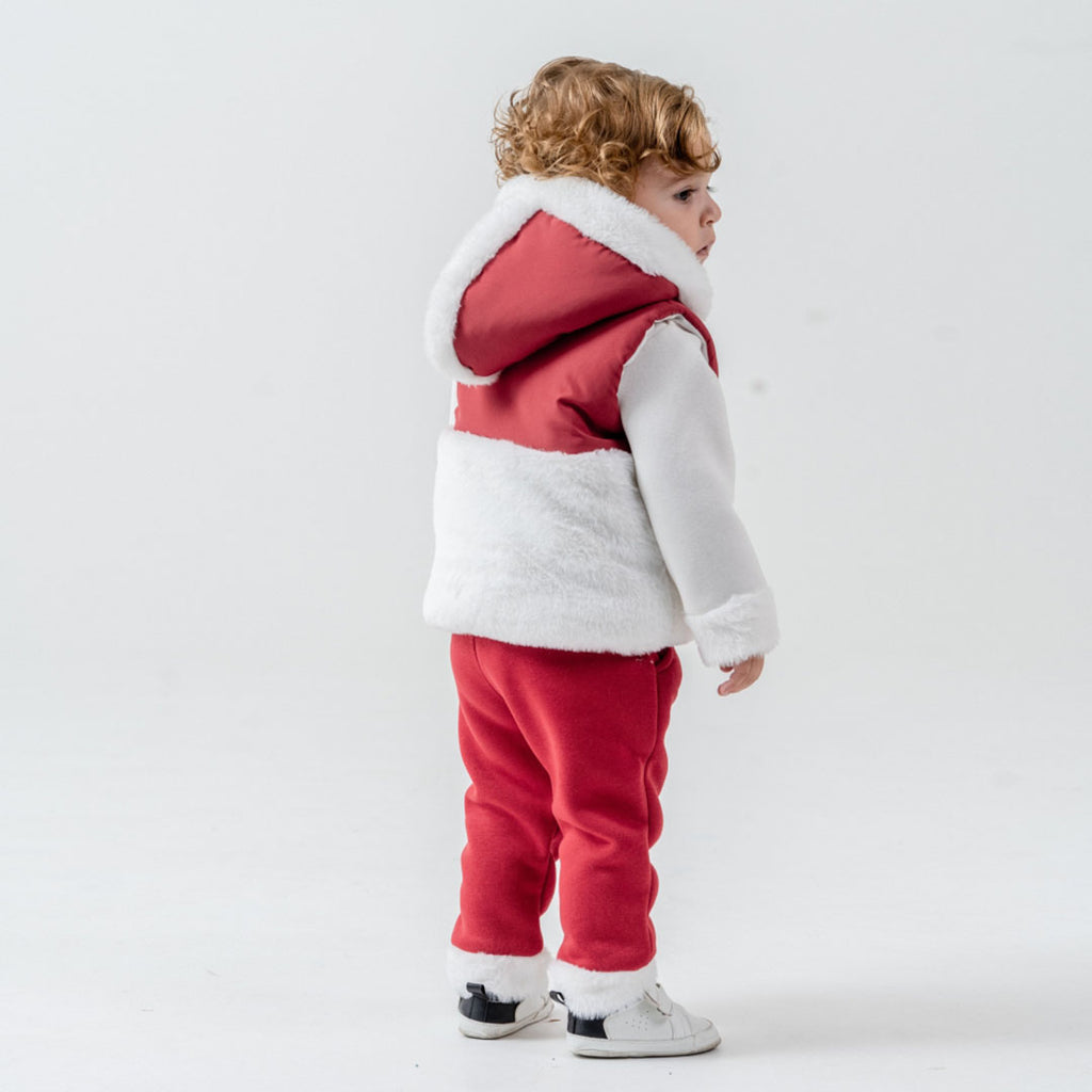 Thick Fleece Unisex Christmas Set with Vest (3pcs) 9m-4y