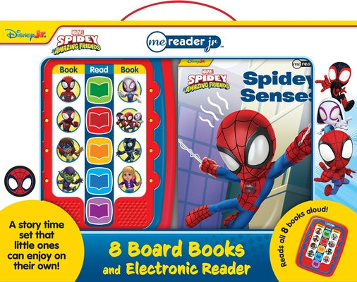 ME READER MARVEL SPIDY AND HIS FRIENDS ELECTRONIC READER + 8 BOOKS COLLECTION