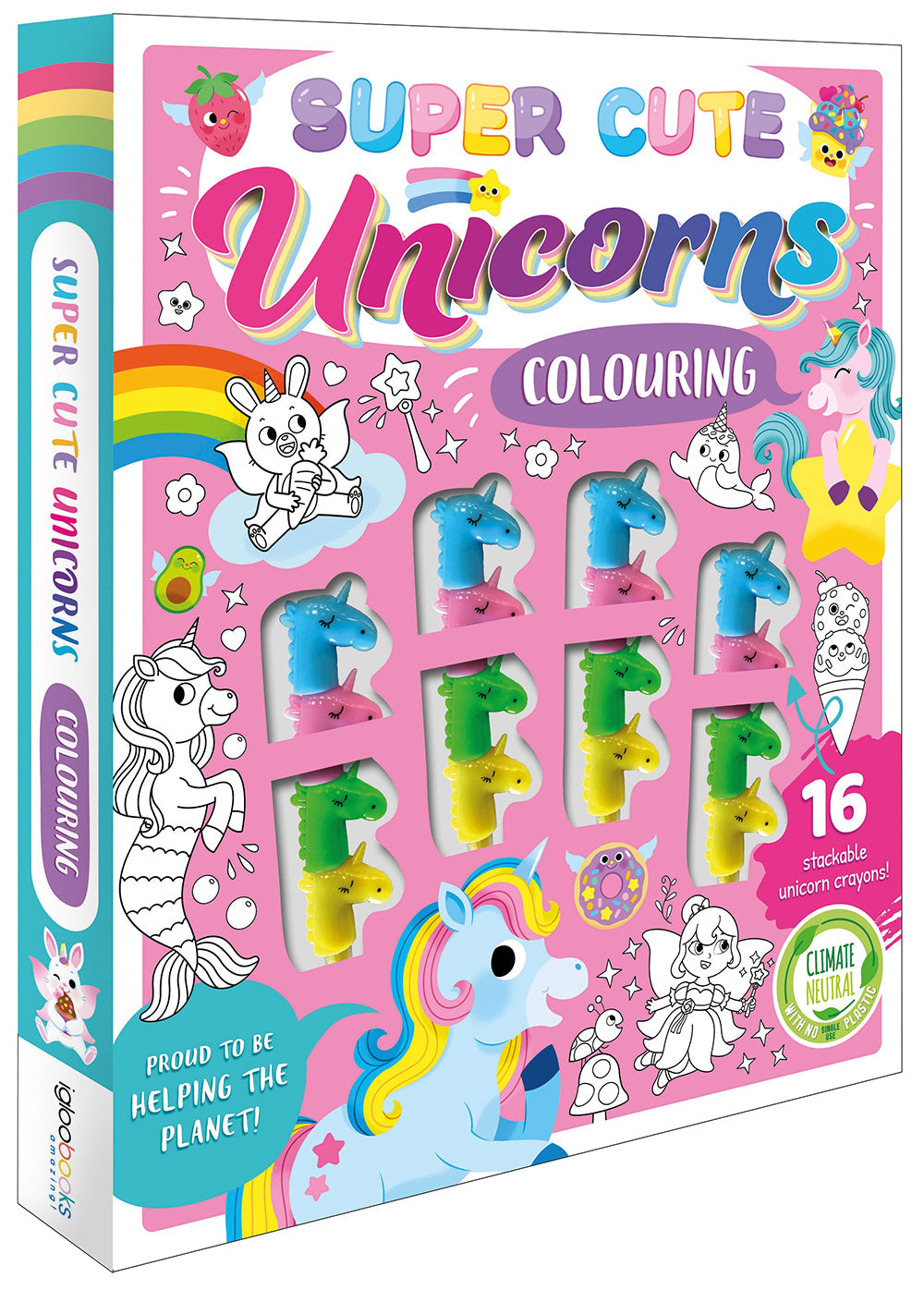 COLORMANIA - SUPER CUTE UNICORNS (16 STACKABLE CRAYONS)
