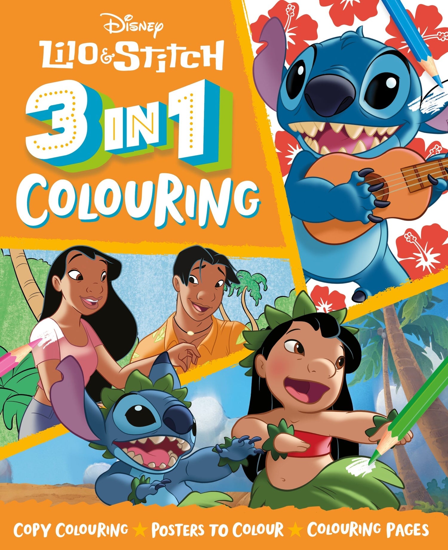 DISNEY STITCH - 3 IN 1 COLOURING