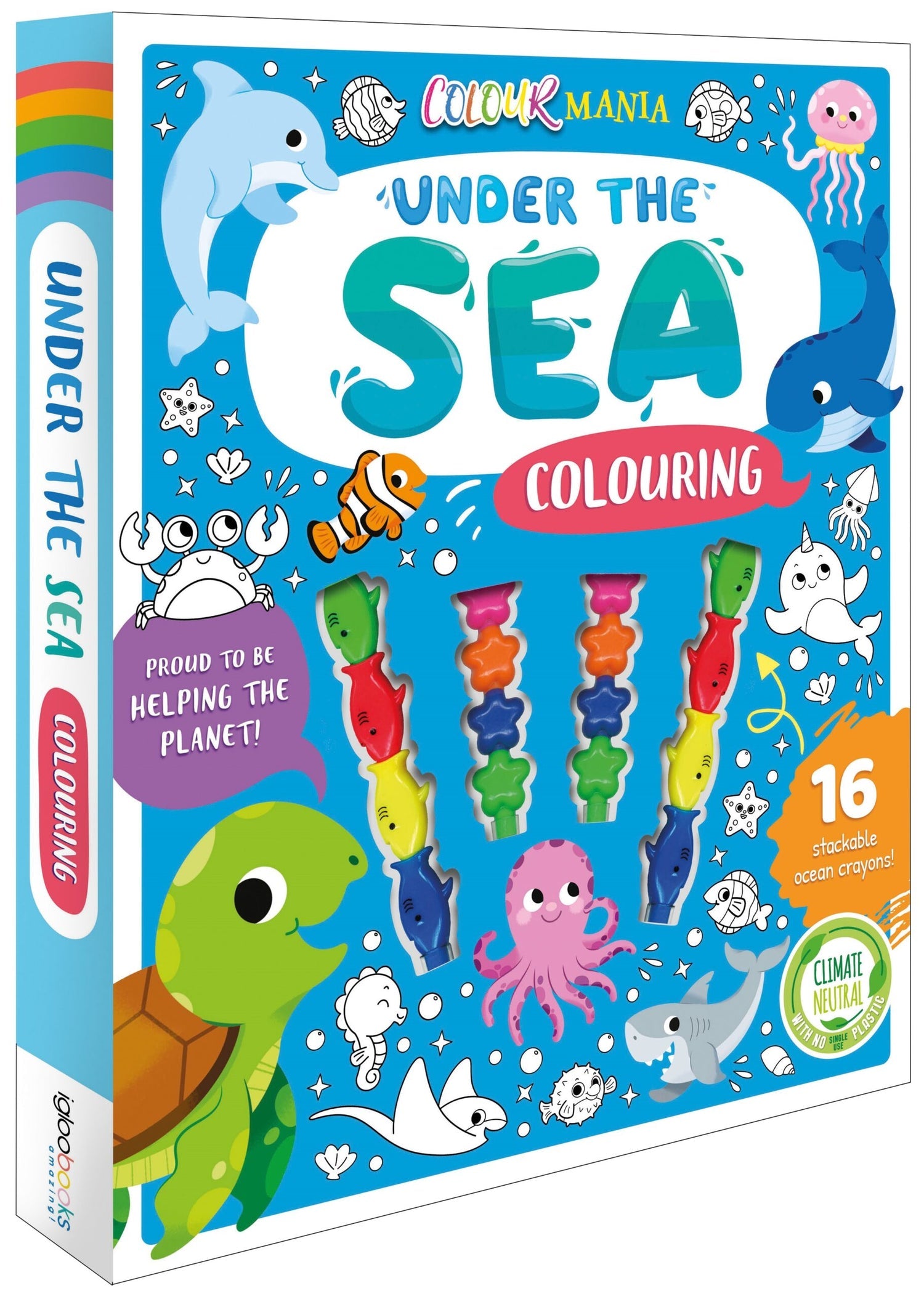 COLORMANIA - UNDER THE SEA (16 STACKABLE CRAYONS)