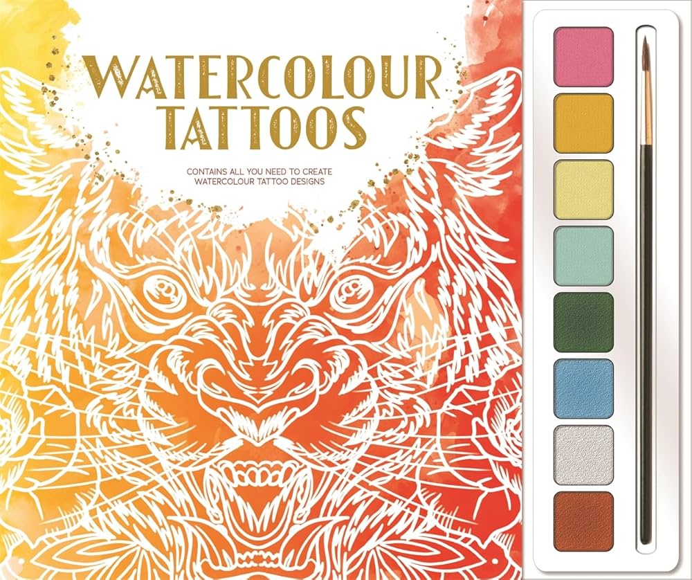 MANDALAS - WATERCOLOUR TATTOOS (BRUSH AND COLOR PALETTE INCLUDED)