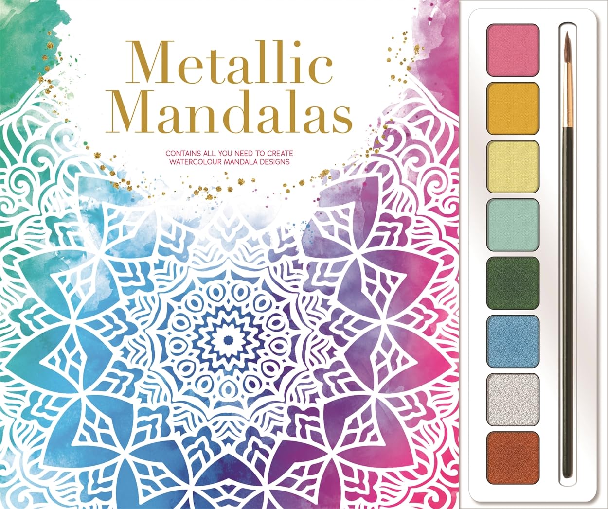 MANDALAS - METALLIC MANDALAS  (BRUSH AND COLOR PALETTE INCLUDED)