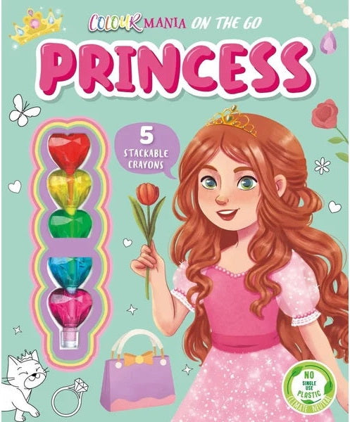 COLORMANIA ON THE GO  PRINCESS (5 STACKABLE CRAYONS)
