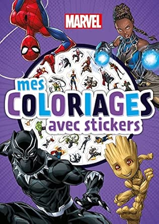 BLACK PANTHER - MES COLORIAGES AVEC STICKERS