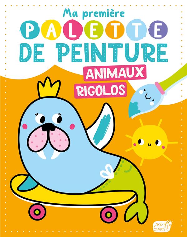 MA PREMIERE PALETTE DE PEINTURE - ANIMAUX RIGOLOS (AVEC 1 PINCEAU)