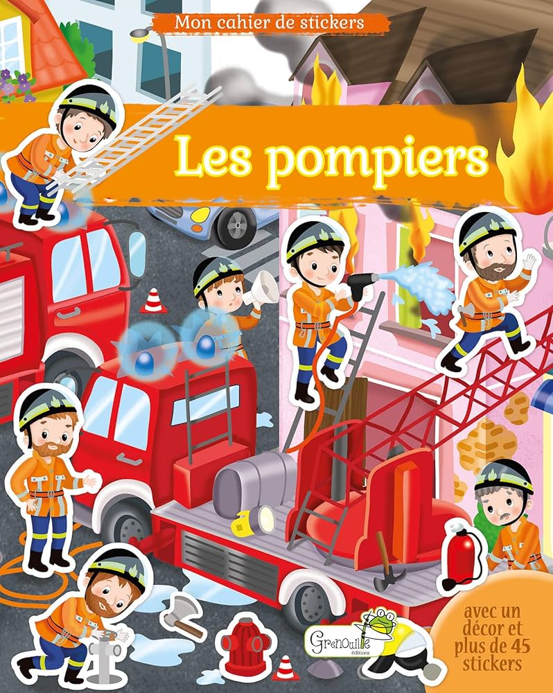 MON CAHIER DE STICKERS - POMPIERS