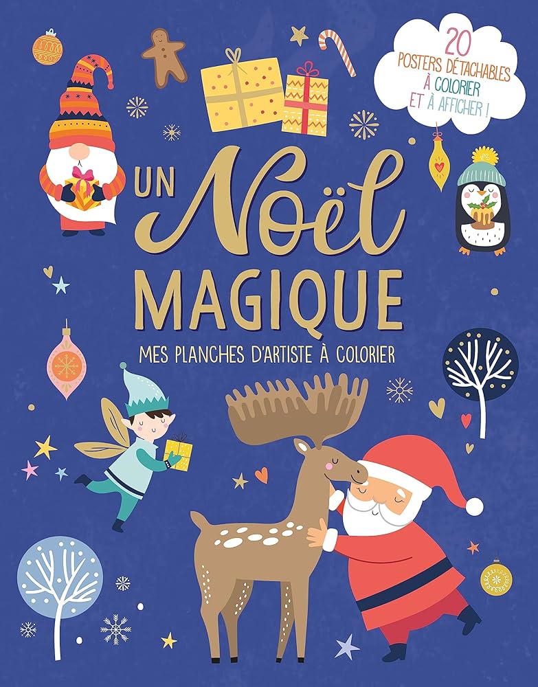 MES PLANCHES D'ARTISTE A COLORIER - UN NOEL MAGIQUE
