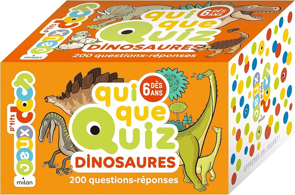 COFFRET QUI QUE QUIZ DINOSAURES (6+ ANS)
